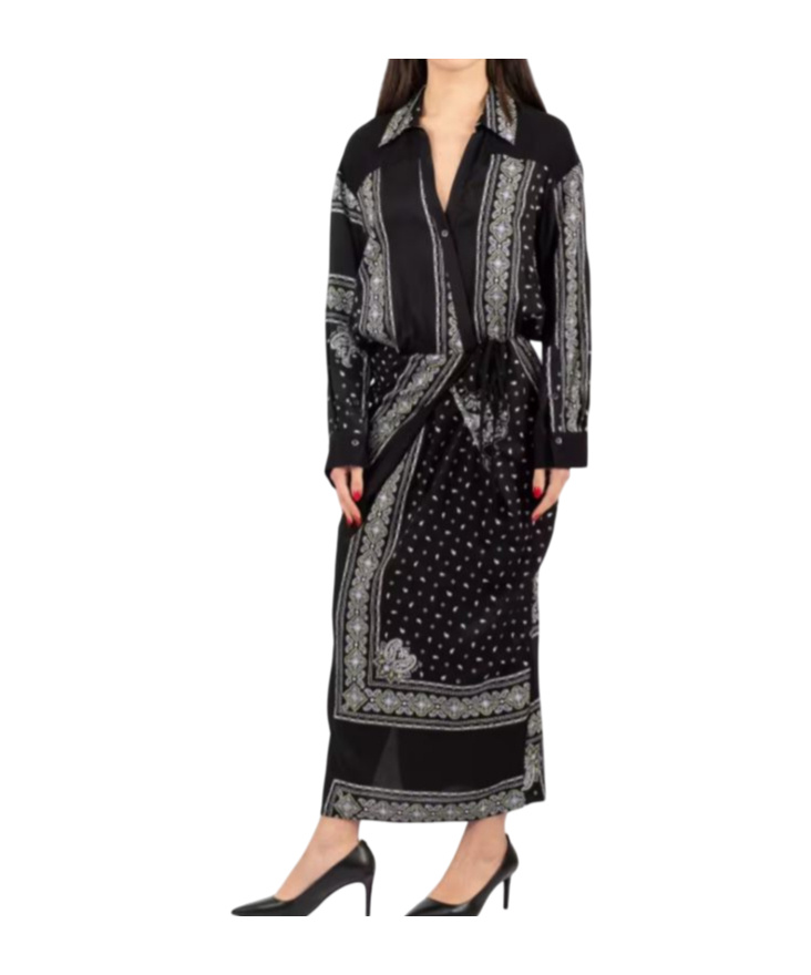 Pinko Shirt Dress In Black