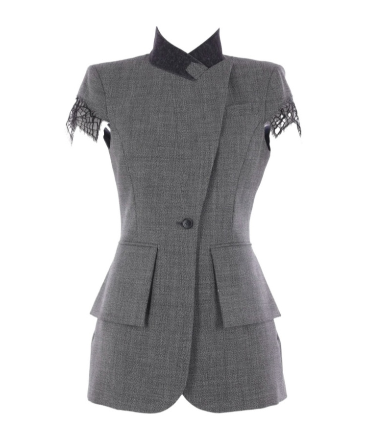 Alexander Mcqueen T-bar Lace Detailed Jacket