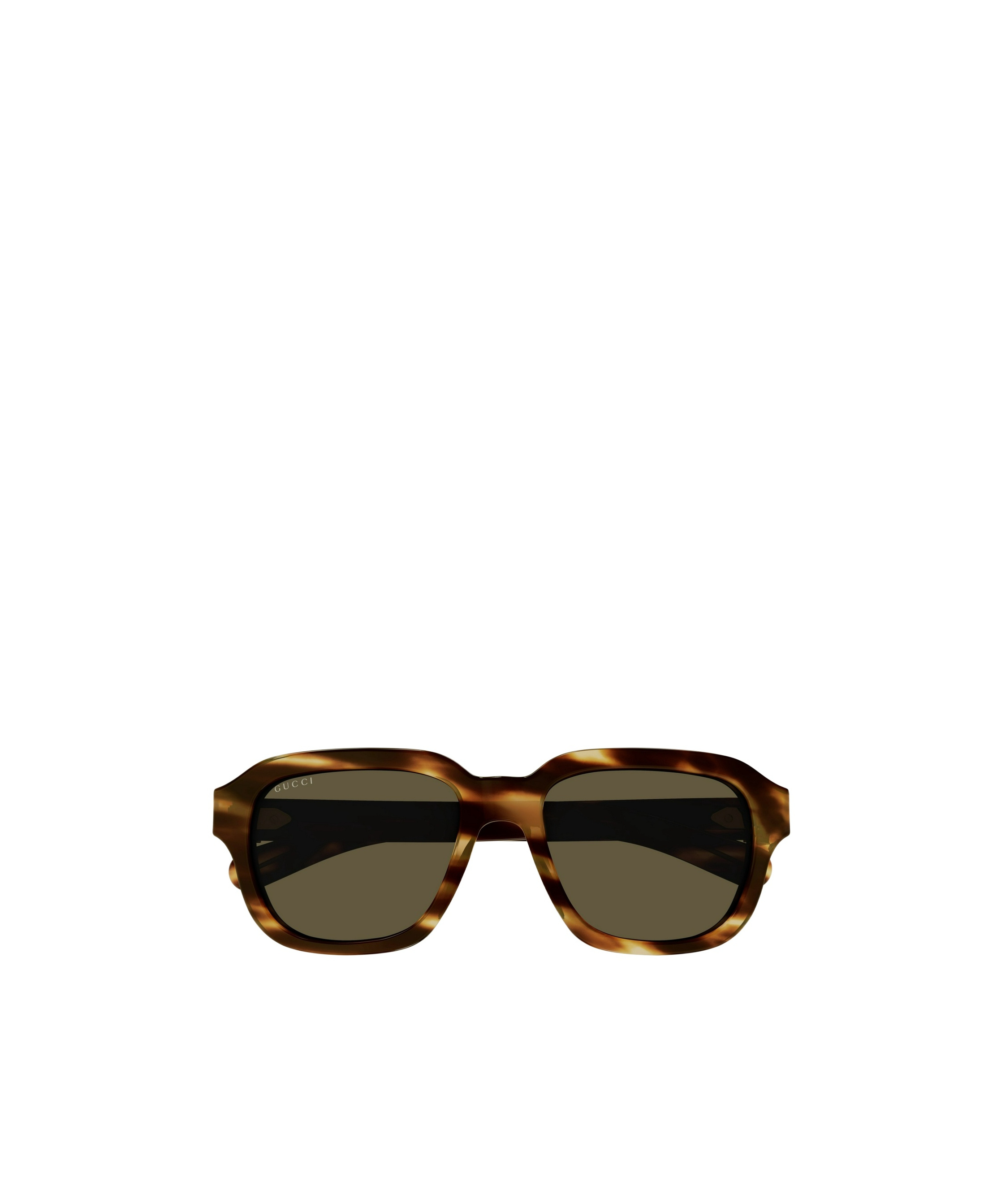 Gucci Abstract-effect Square-frame Sunglasses In Brown