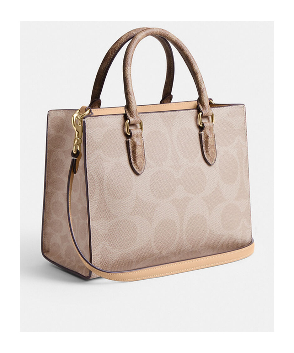 Coach Pattern Shoulder Bag In Nude