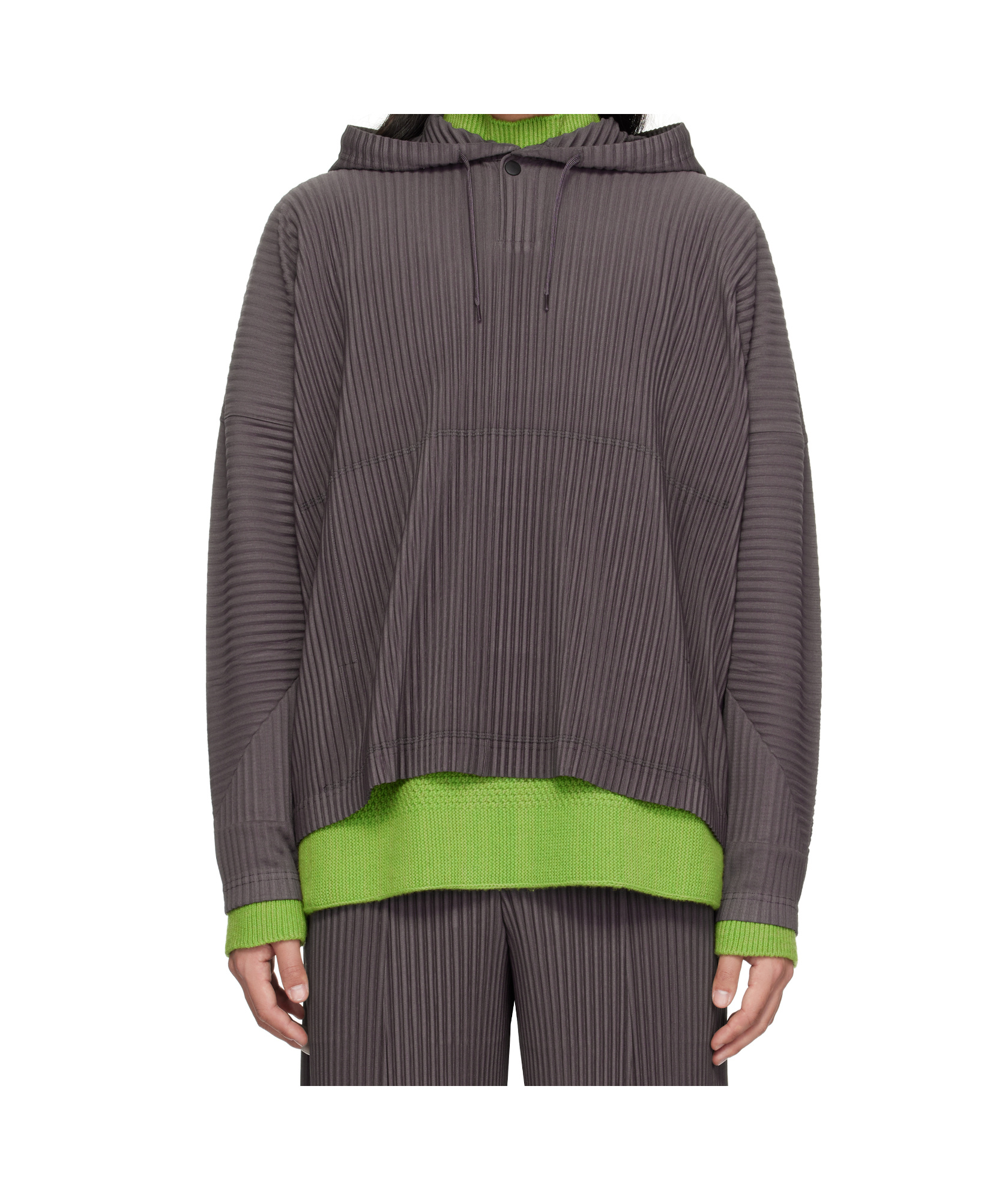 Issey Miyake Purple Monthly Color December Hoodie In Black