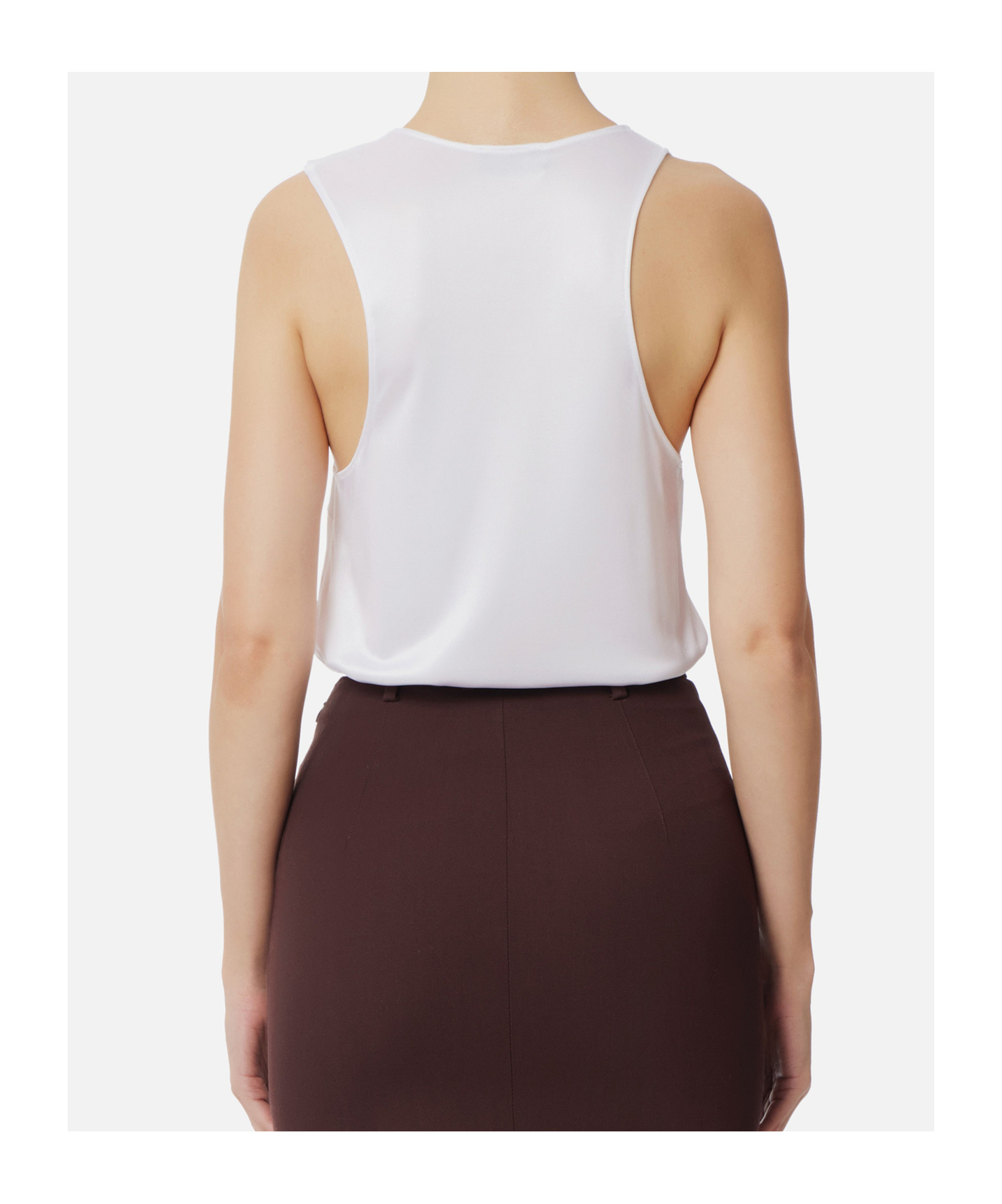 Elisabetta Franchi Logo-brooch Tank Top In Multicolor