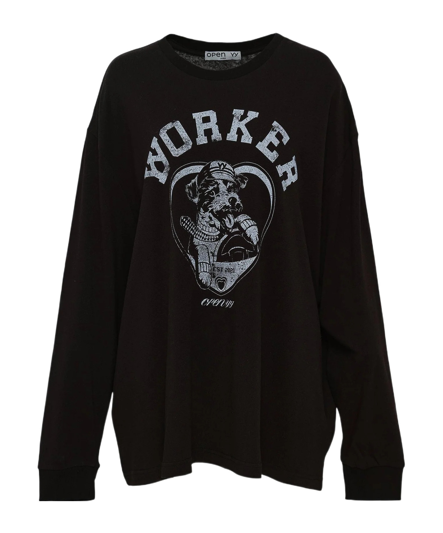 Open Yy Worker Pet Club Long Sleeve T-shirt In Brown