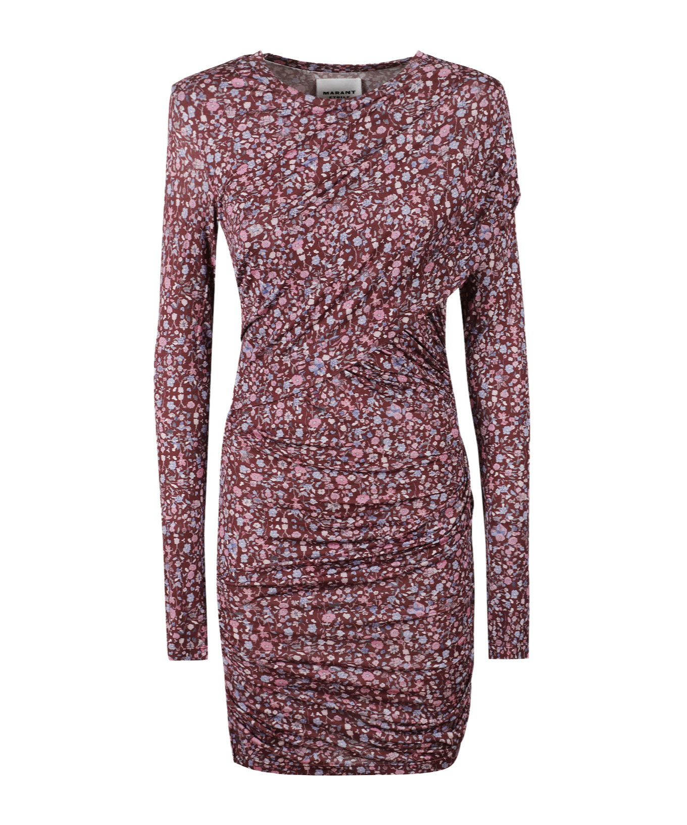 Isabel Marant Étoile Draped Floral Dress In Multi