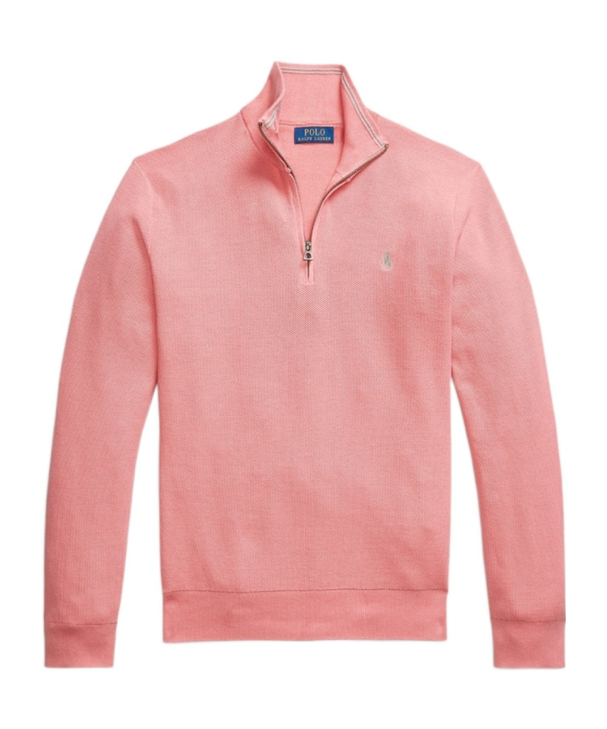 Polo Ralph Lauren Mesh-knit Cotton Sweater In Pink
