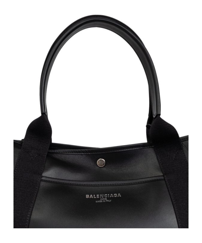 Balenciaga Black Leather Horsebit Chain Wallet In Black