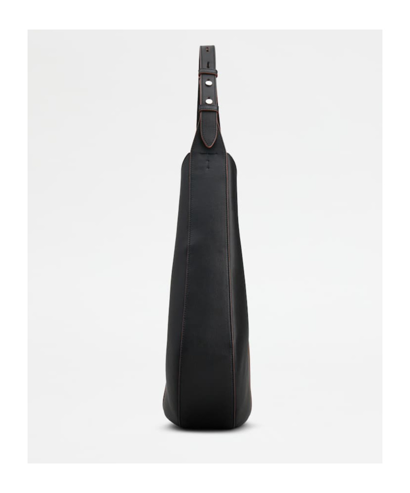 Tod's Di Bag Medium Leather Hobo Bag In Black