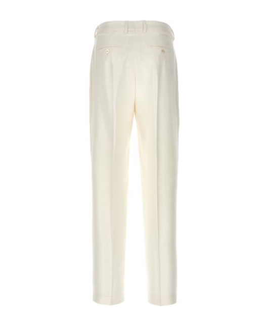 Shop Kiton Tailored Cigarette Pants In White