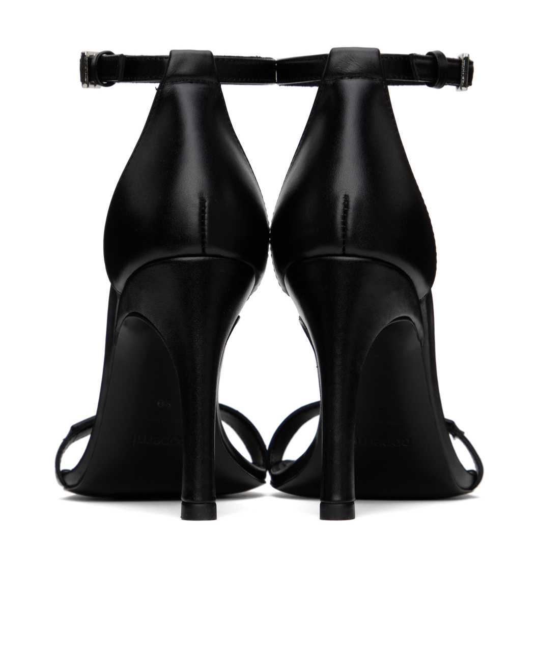 COPERNI SKINNY STRAP LOGO HEEL SANDALS 