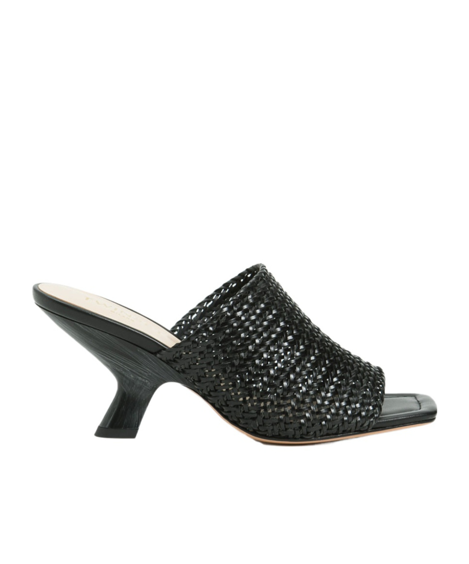 Shop Twinset 80mm Leather Mules In Black