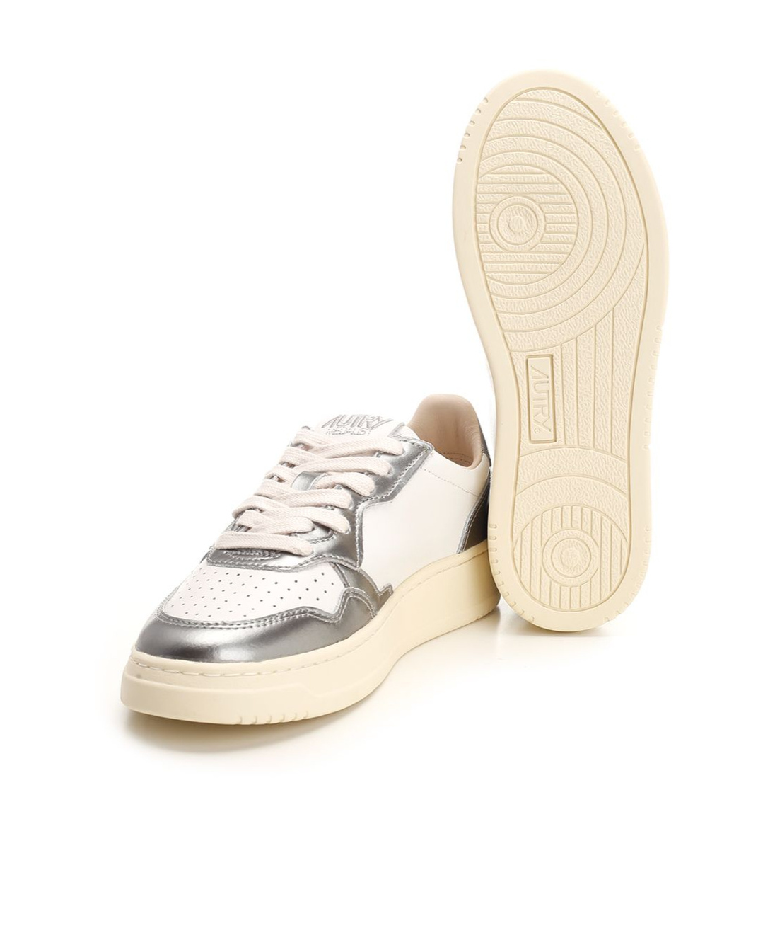 Shop Autry Medalist Leather Sneakers In Nude