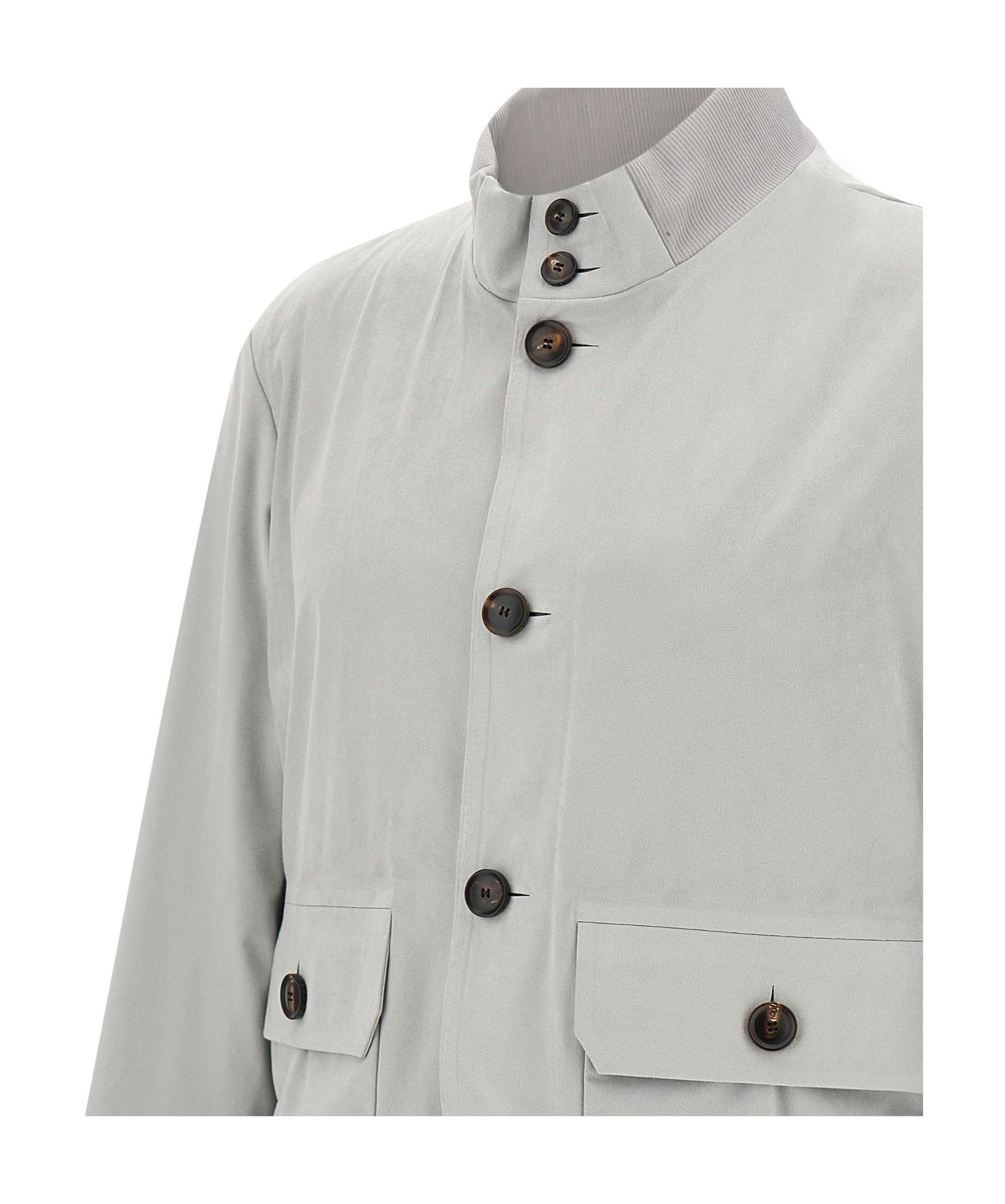 Rrd Nabucco Button-up Bomber Jacket In Grey