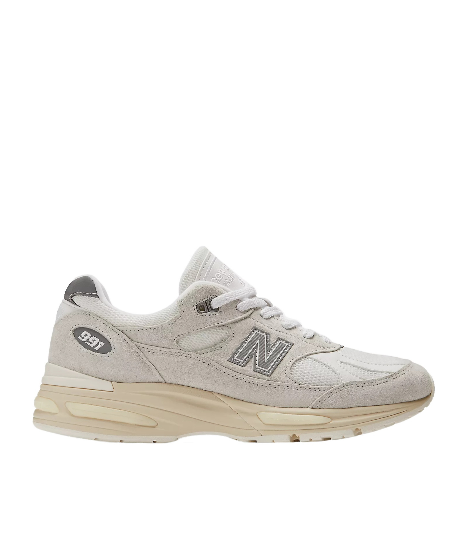 New Balance Sporty Pigskin And Mesh Sneakers With Cushioned Sole In Wind Chime With White And Frozen Dew