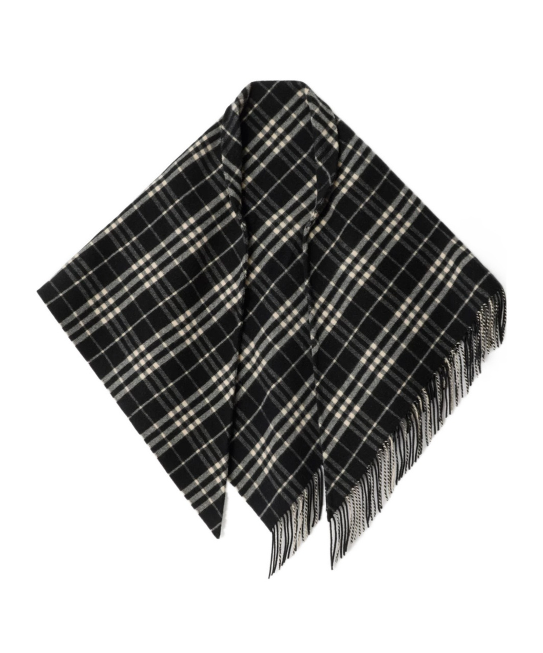 Burberry Checked Scarf In Black