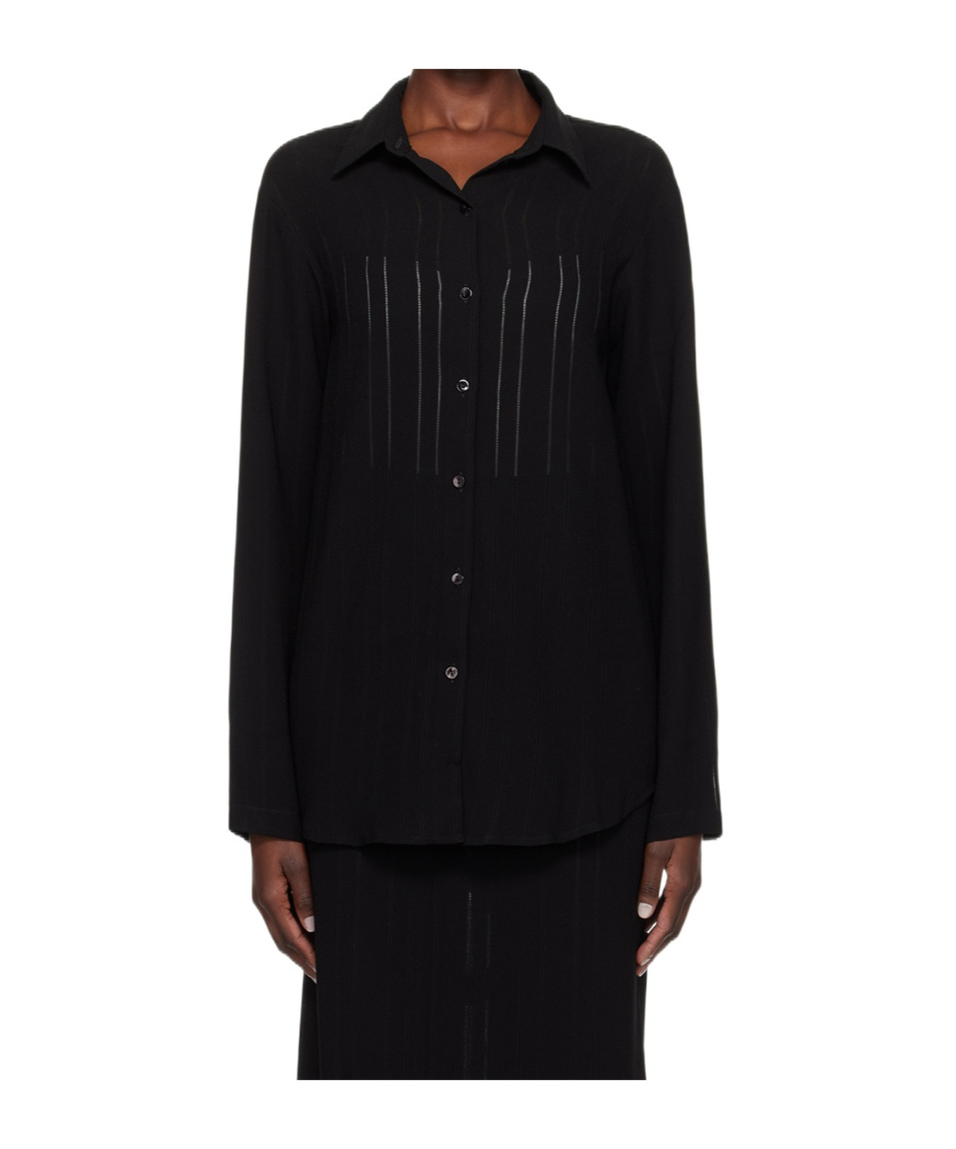 Paris Georgia Lapel Shirt In Black