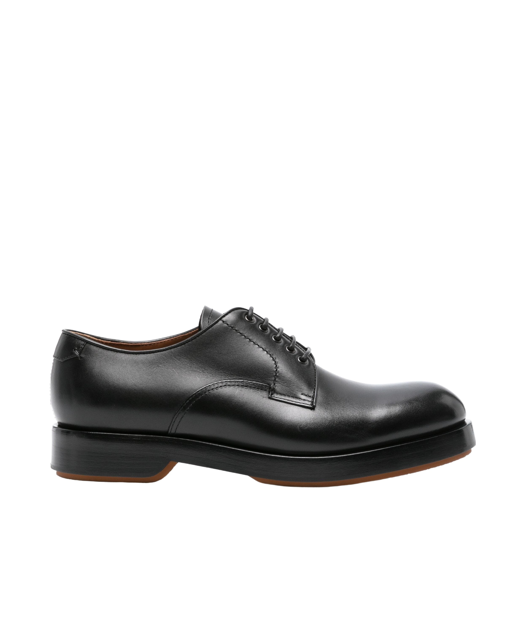 Zegna Lace-up Patent Leather Derby Shoes In Black