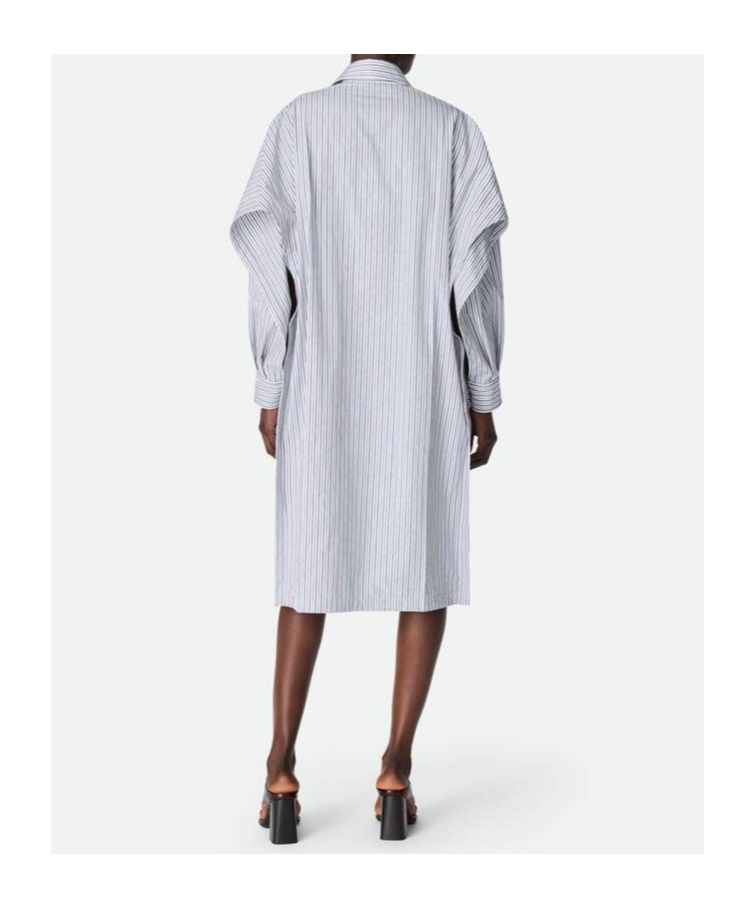 Bottega Veneta Cotton Stripe Dress In White