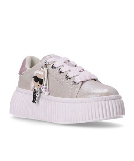 Karl Lagerfeld Round Toe Lace In White