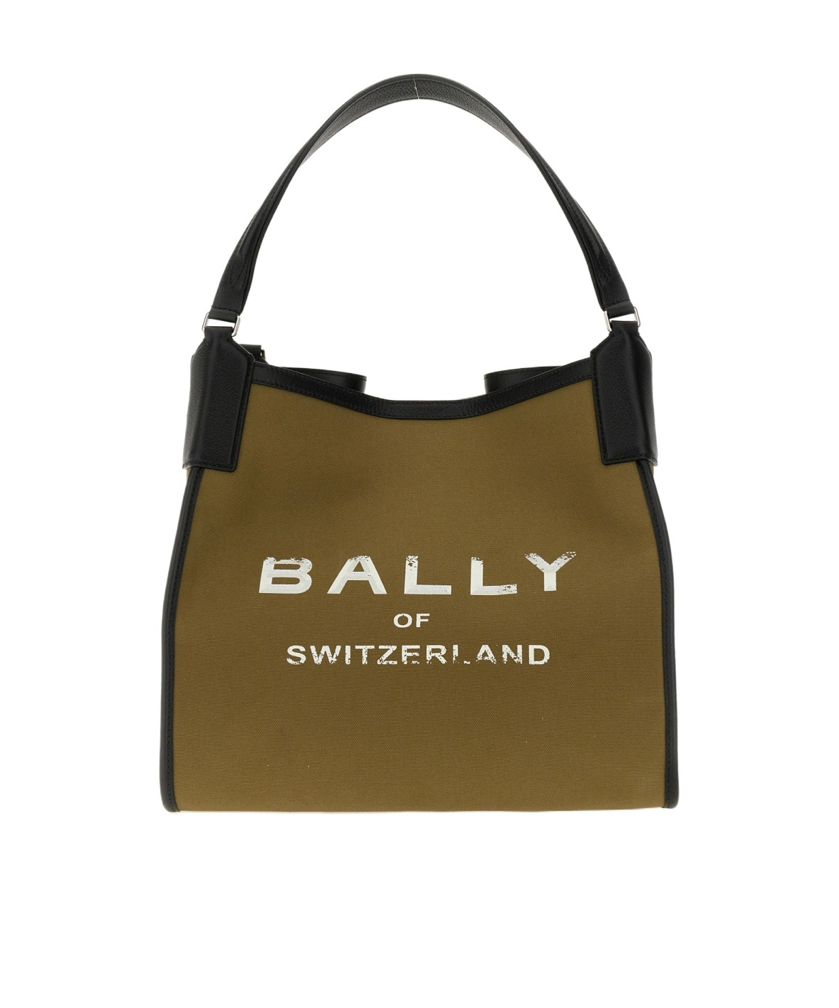 Bally Logo Printed Large Tote Bag In Green