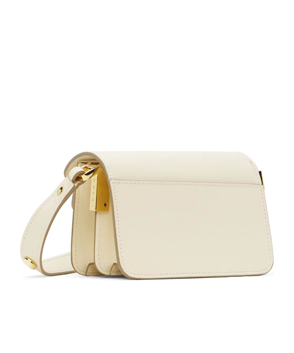 Marni Kids Trunk Foldover Top Shoulder Bag In Nude