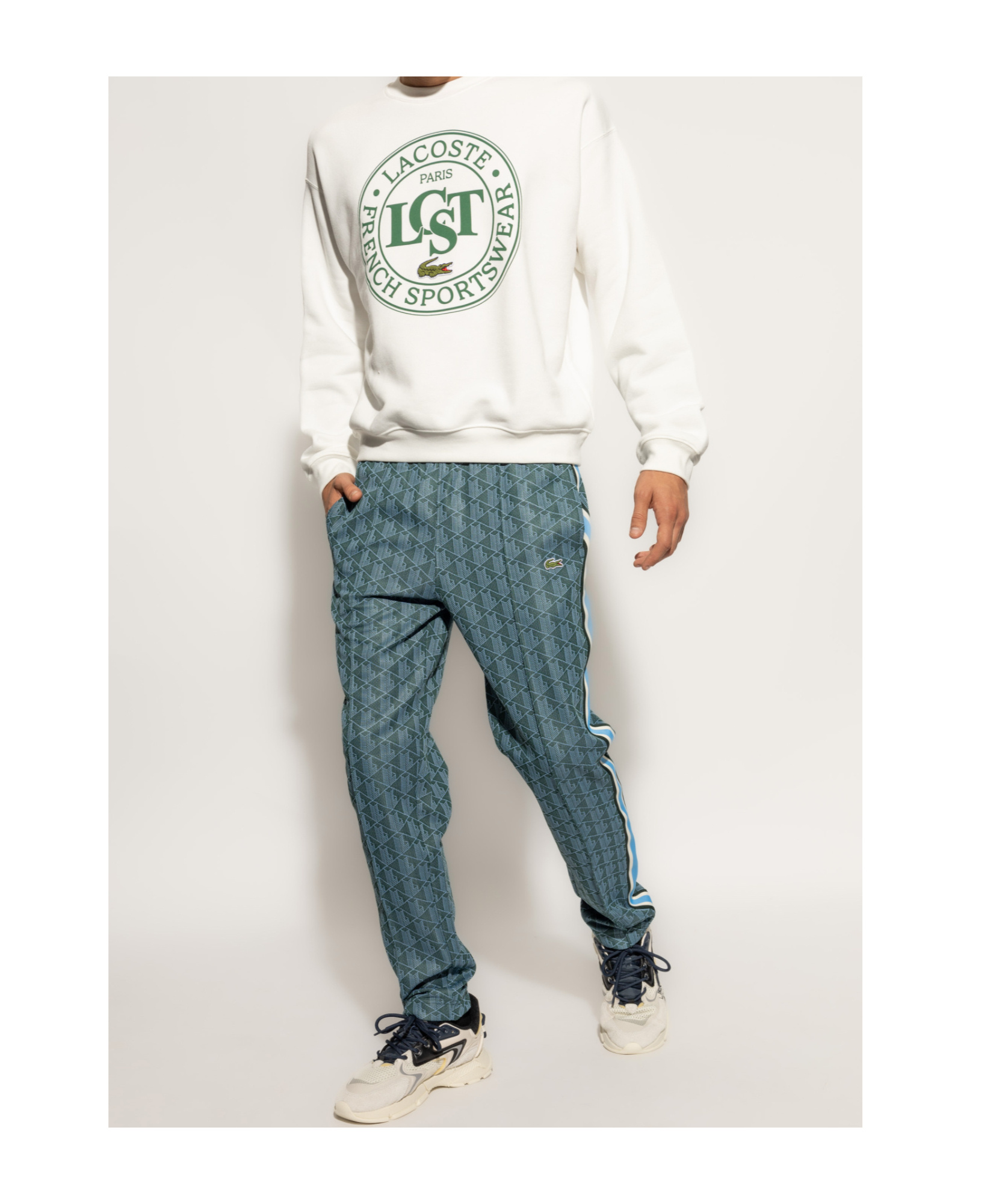 Lacoste Long-sleeved Sweater In White