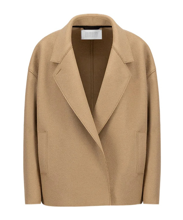 Harris Wharf London Oversized Boxy Jacket Pressed Wool In Brown