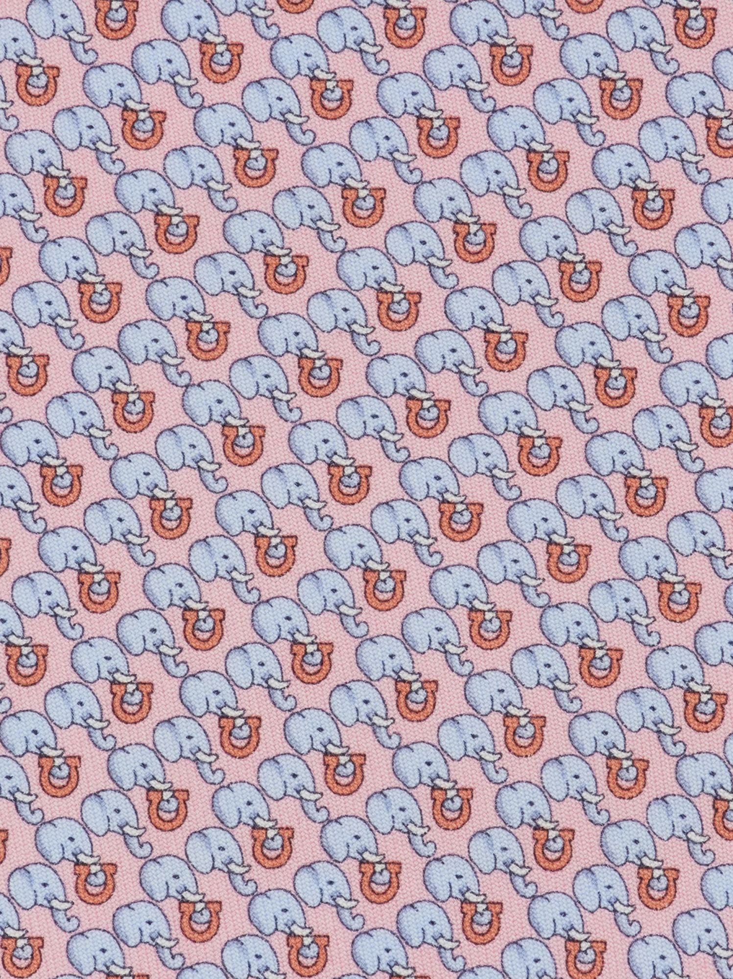 Ferragamo Elephant Print Silk Tie