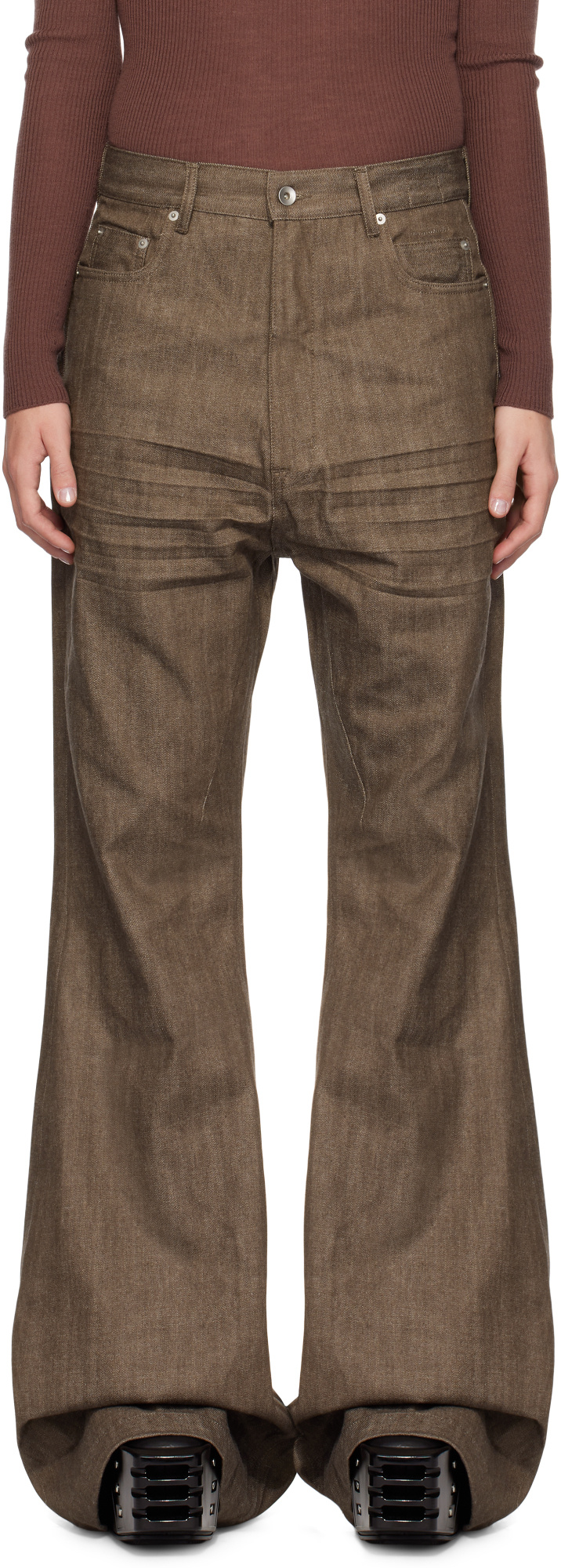 Rick Owens Drkshdw Bolan Jeans In Brown