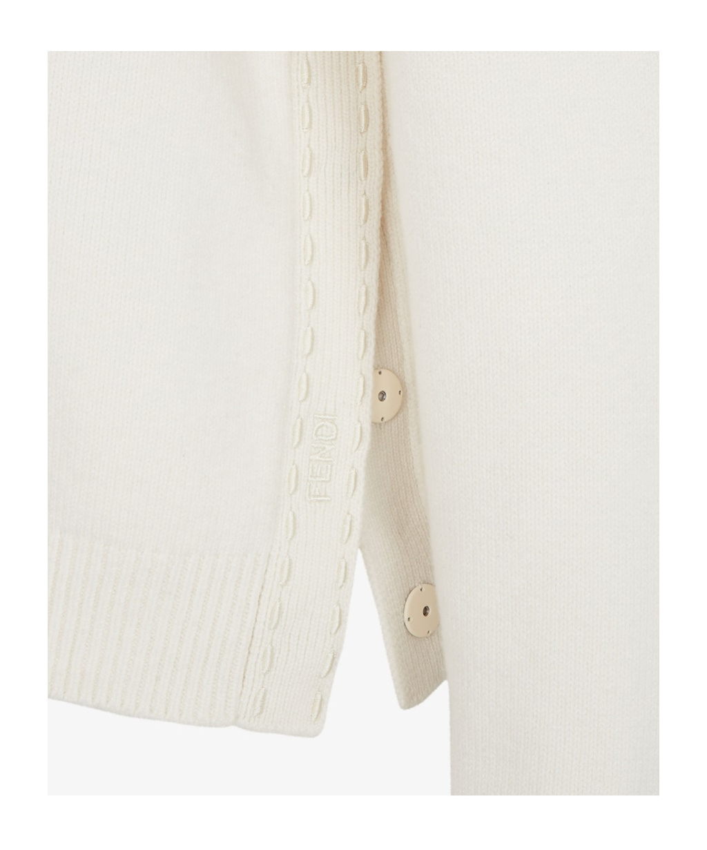 Fendi Turtleneck Sweater In White