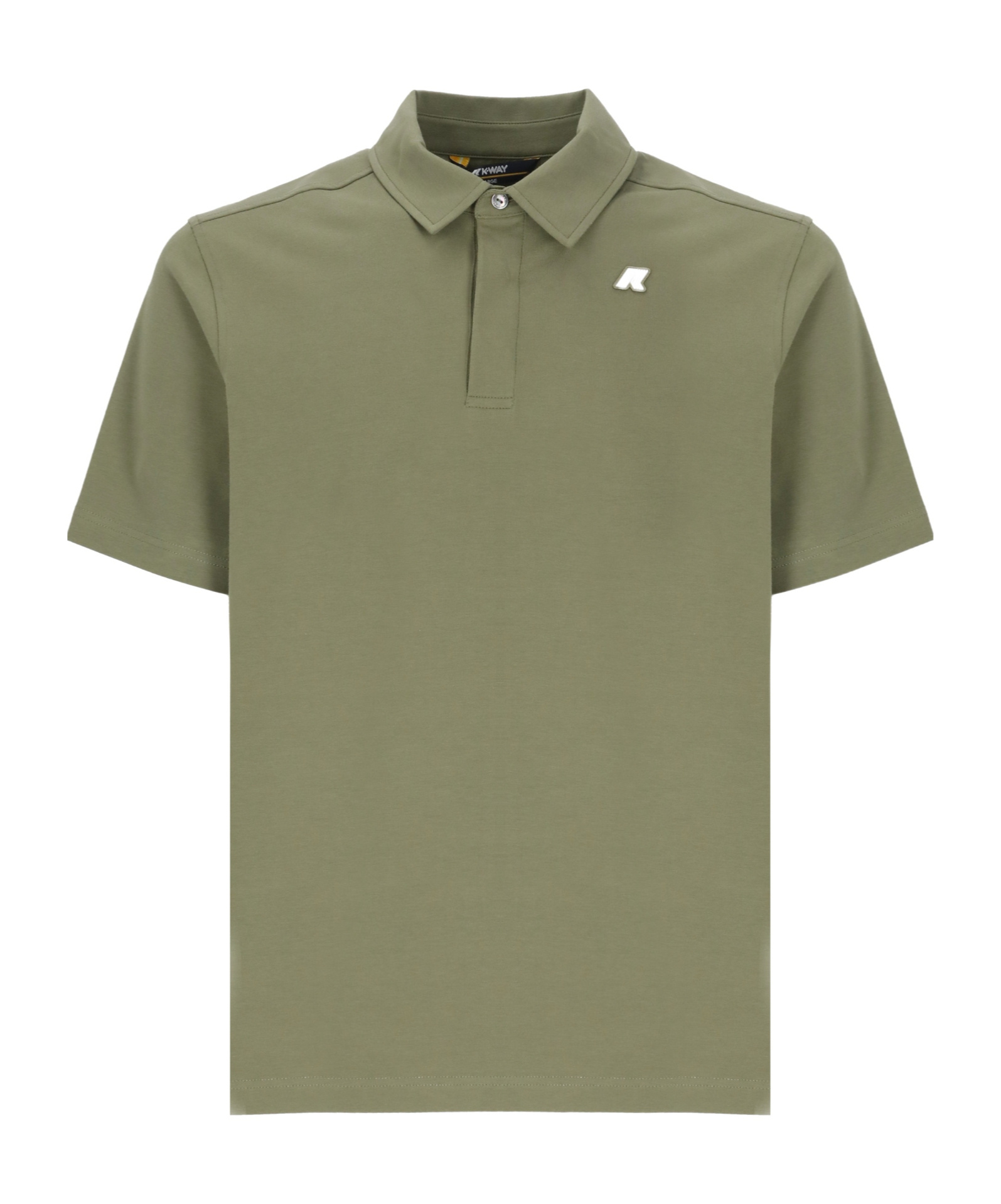 K-way Army Green Polo Shirt With Collar Design