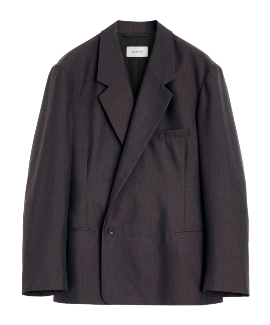 Lemaire Long-sleeved Suit Coat In Black