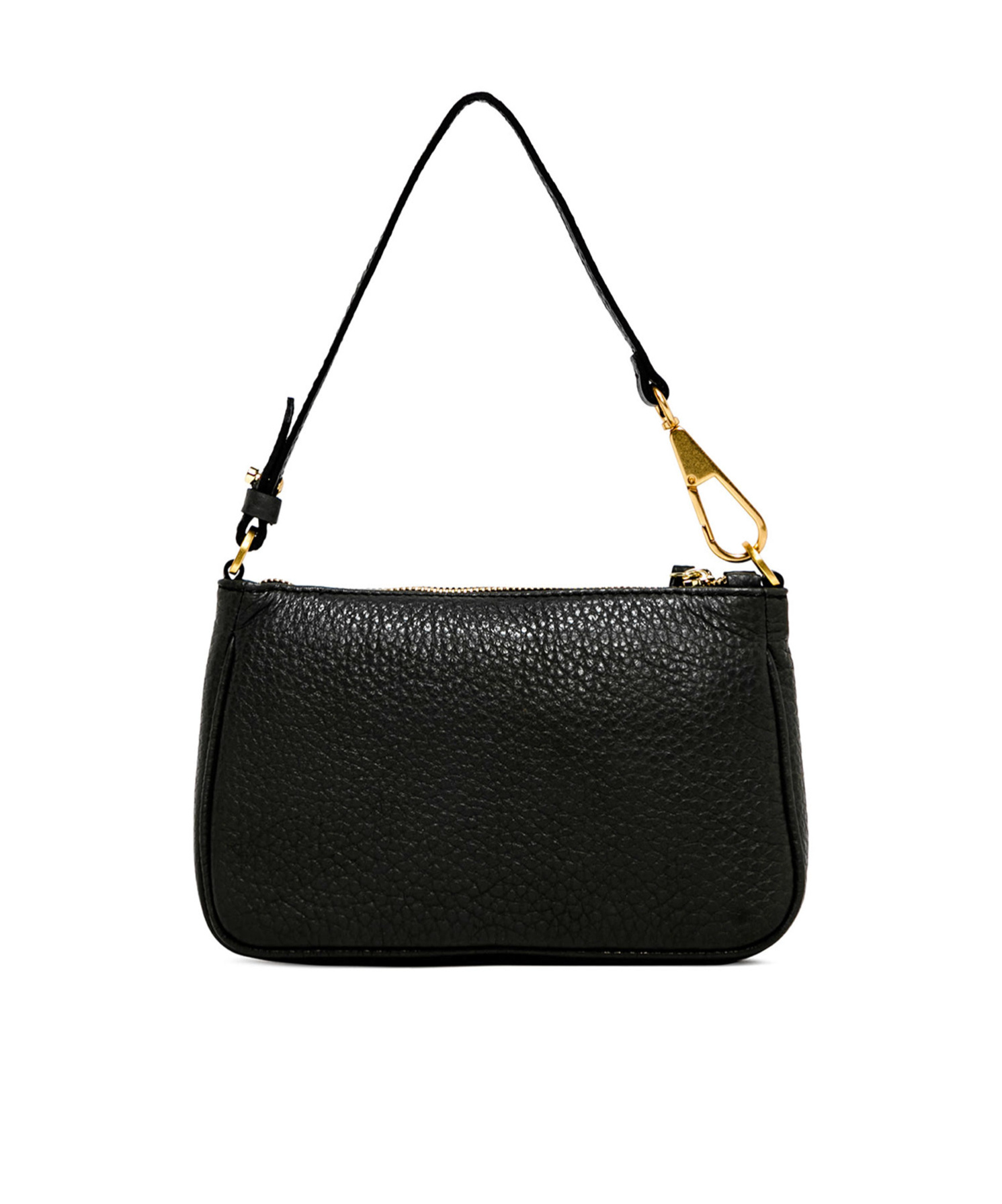 Gianni Chiarini Brooke Clutch Bag In Maxi Grain Leather In Black