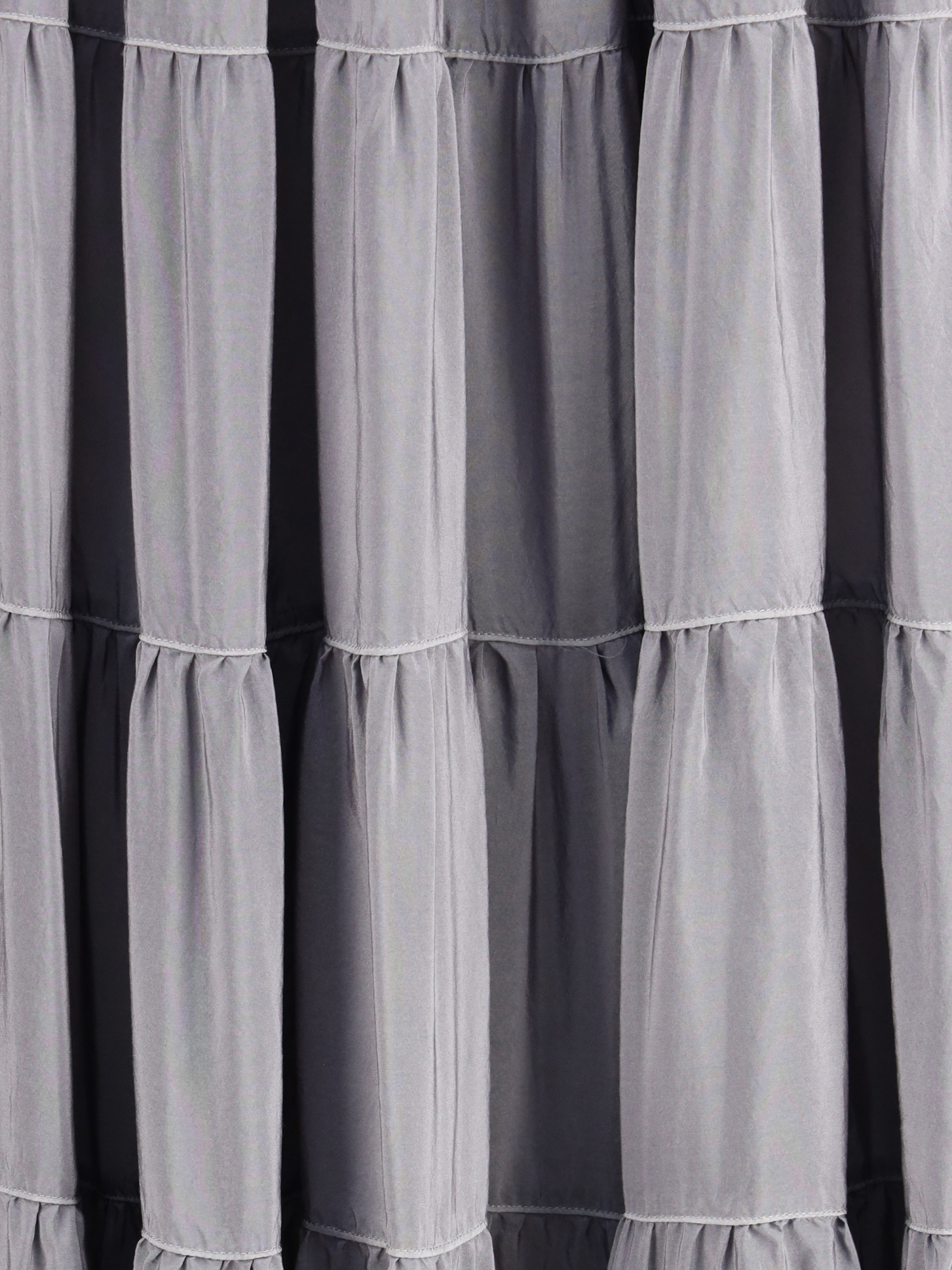 Forte Forte Draped Habotai Silk Skirt In Gray