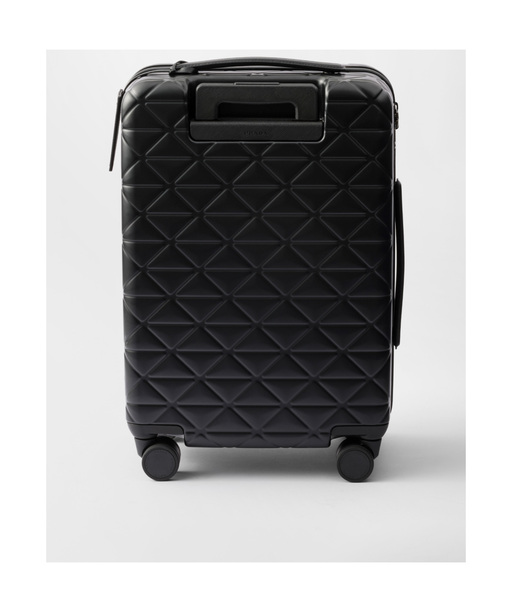 Prada Logo Trolley Box In Black
