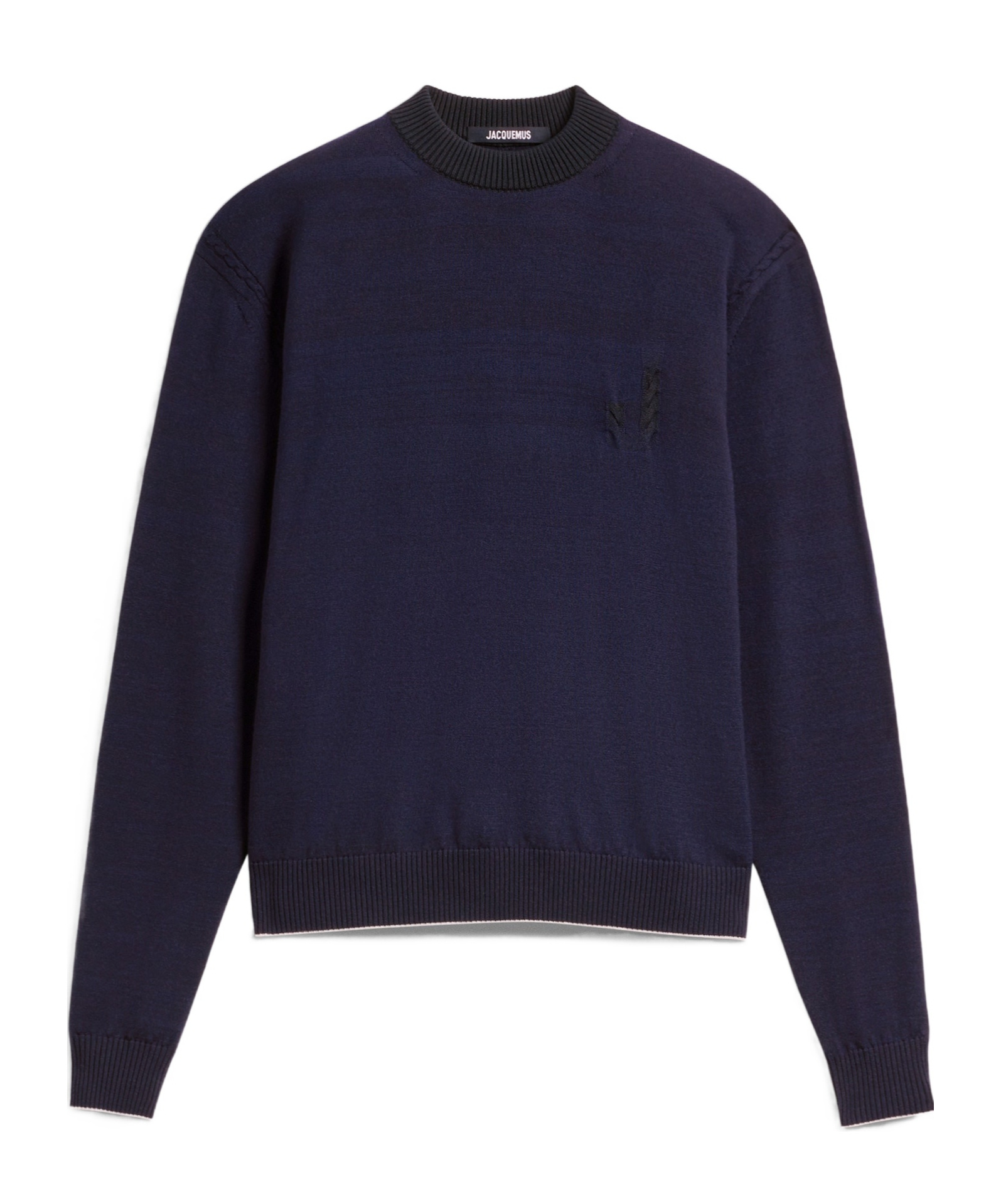Shop Jacquemus The Tricot Knit Jumper In Black
