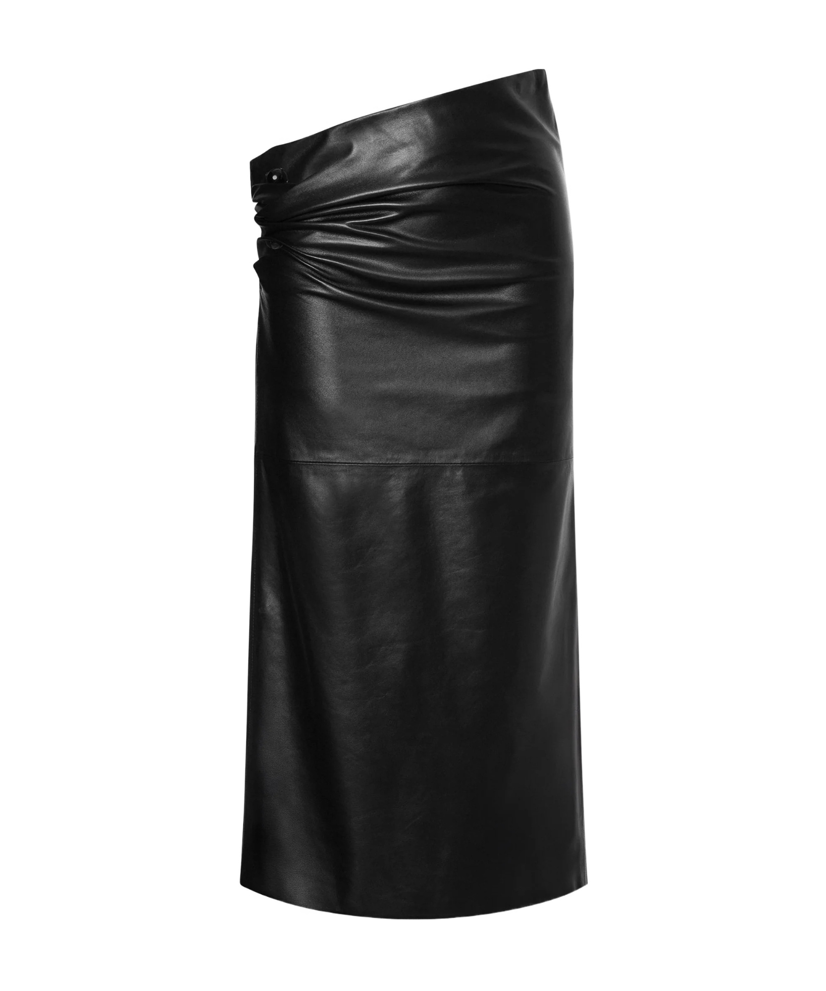 Alberta Ferretti Leather Midi Skirt