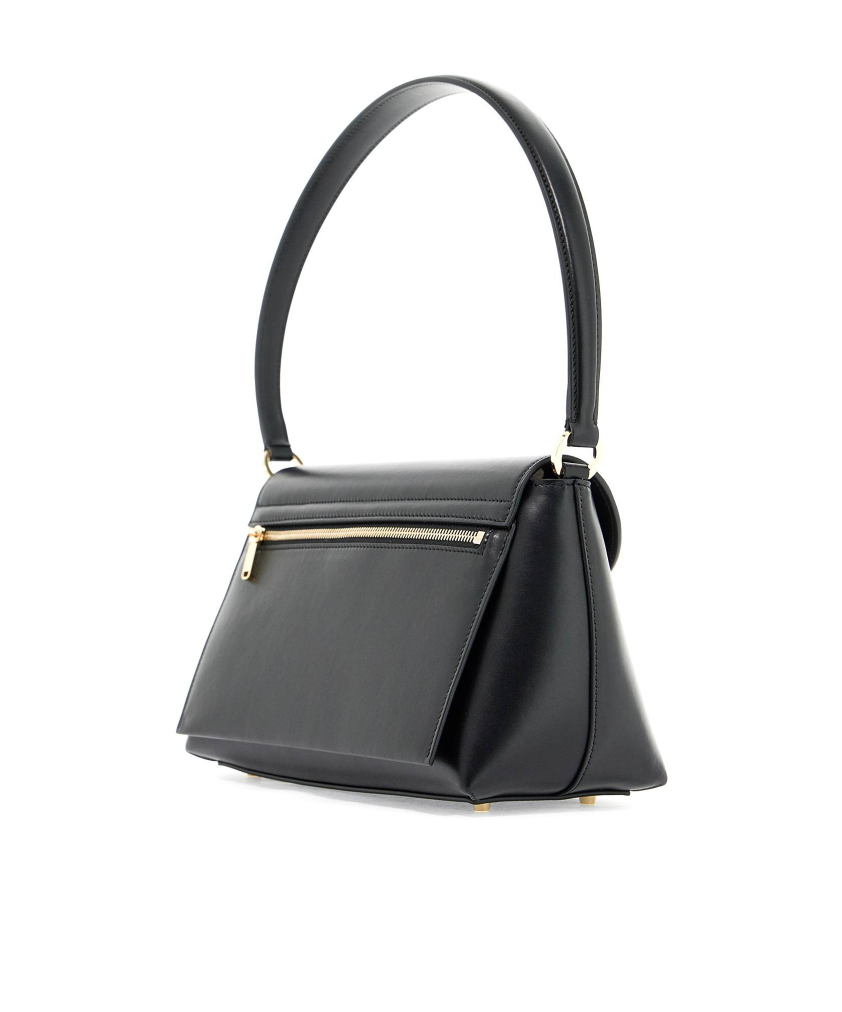 Bally Logo Engraved Foldover-top Shoulder Bag In Black