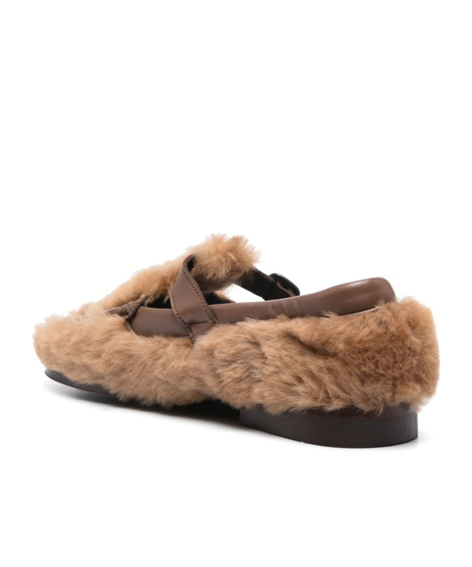 Hereu Round Head Loafer Shoes In Brown