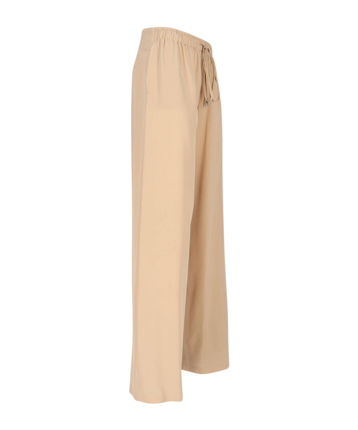 Ermanno Scervino Elastic Waist Casual Pants In Nude