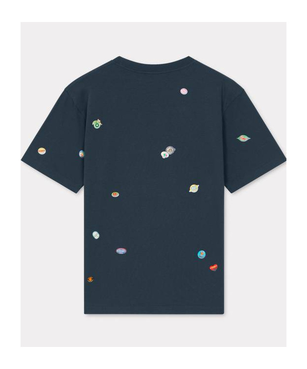 Kenzo Fruit Stickers Cotton T-shirt In Black