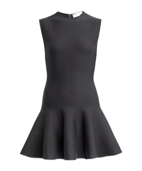 Alaïa Rib-knit Mini Dress In Black