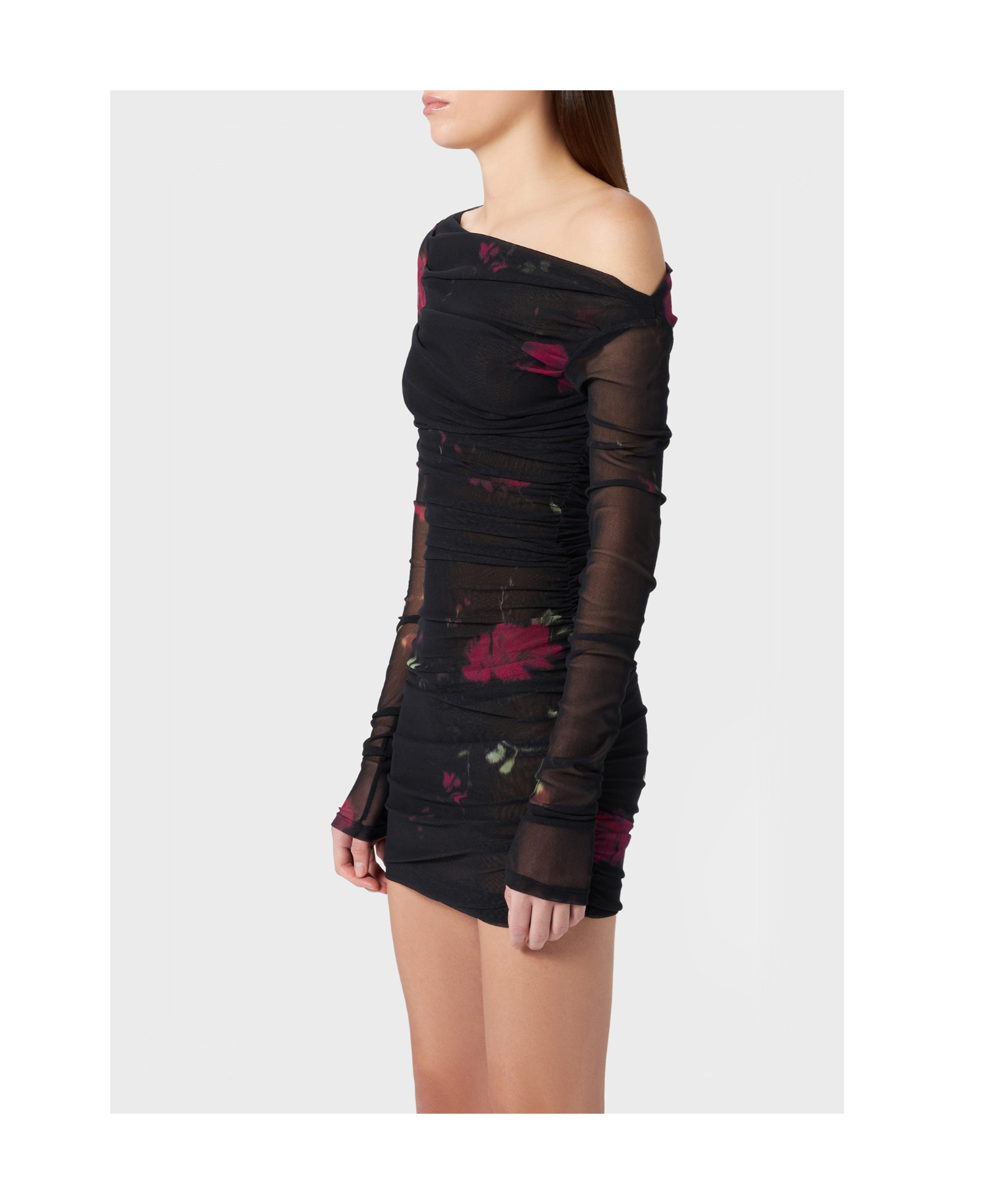 Blumarine Print Dress In Black