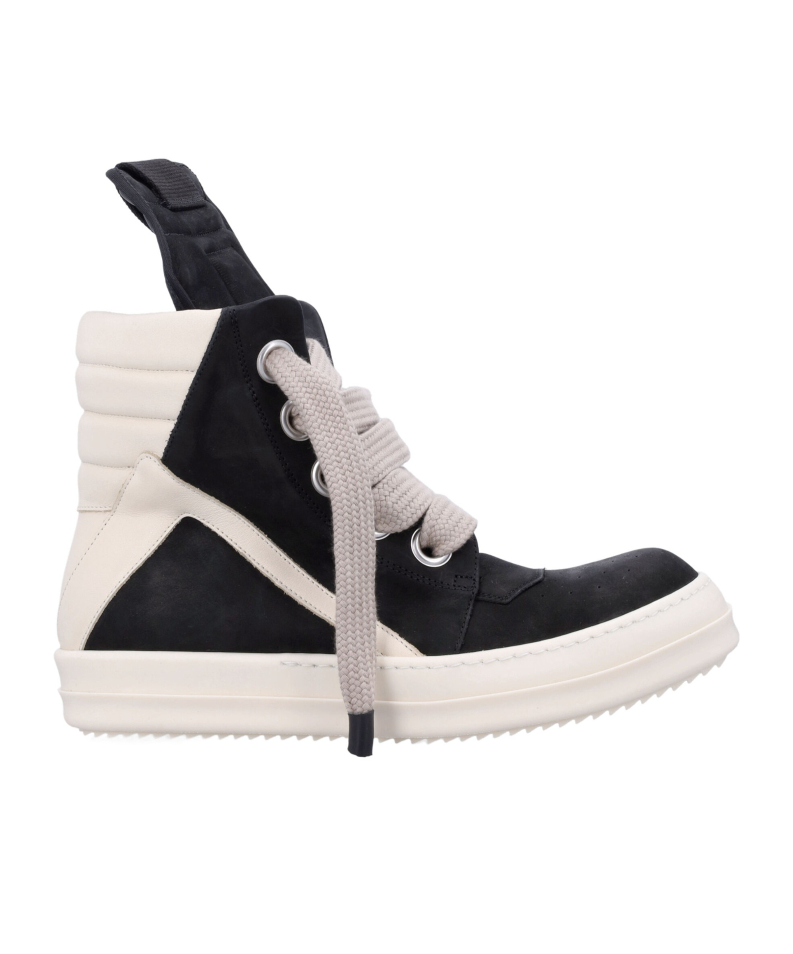 Rick Owens Round Toe High Top Casual Shoes In White