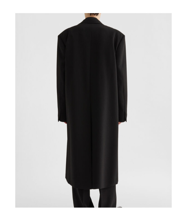 Jil Sander Double-breasted Coat In Black