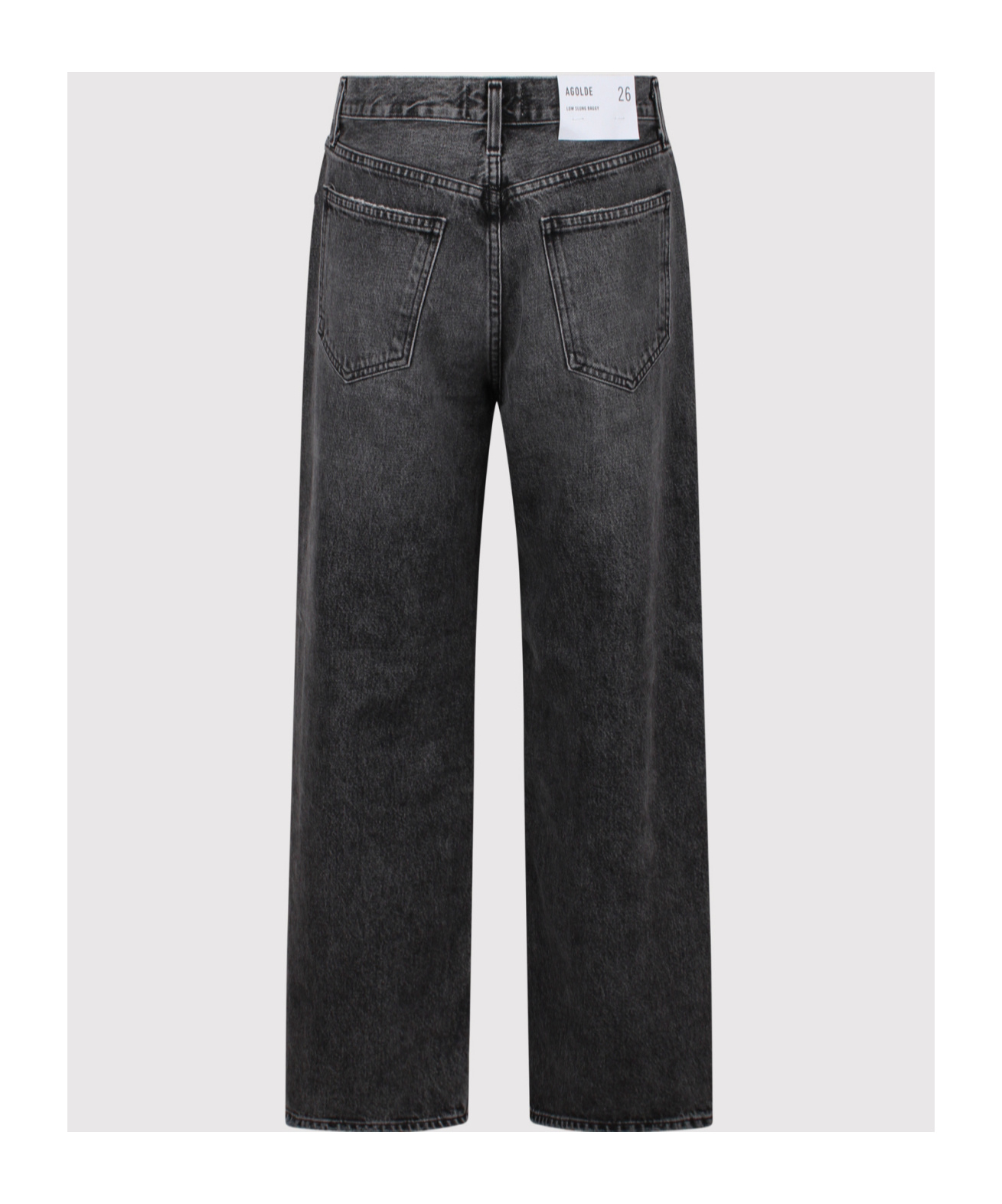Agolde Low-rise Denim Trousers In Gray