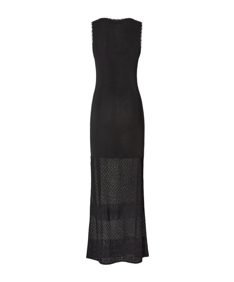 Fendi Black Viscose And Cotton Dress