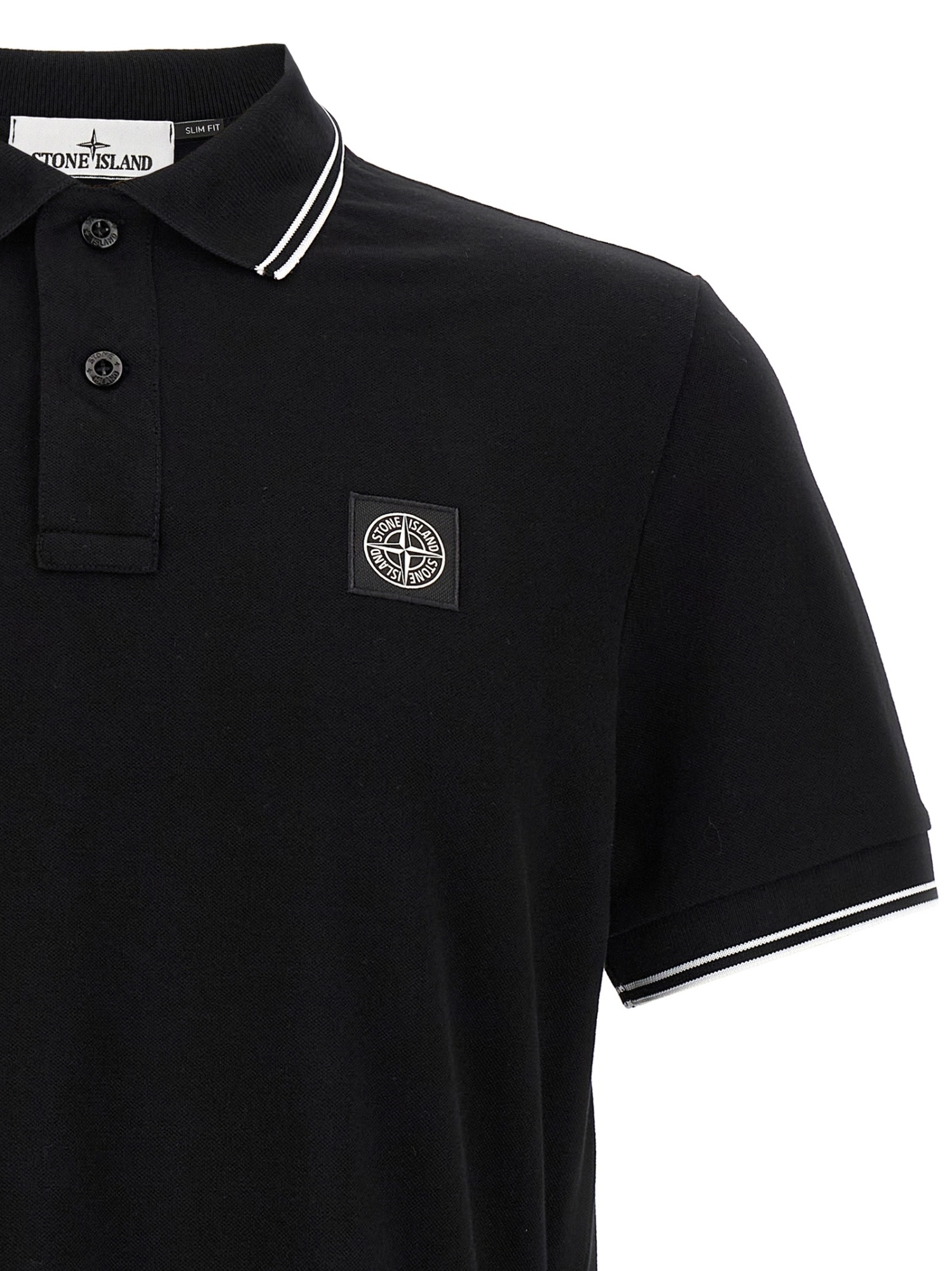 Stone Island Polo Shirt In Black