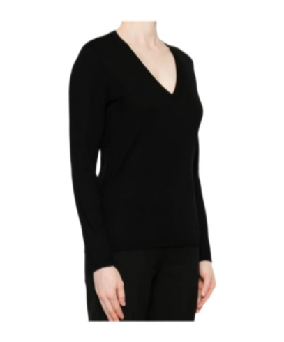 Max Mara Long-sleeved Sweater In Black