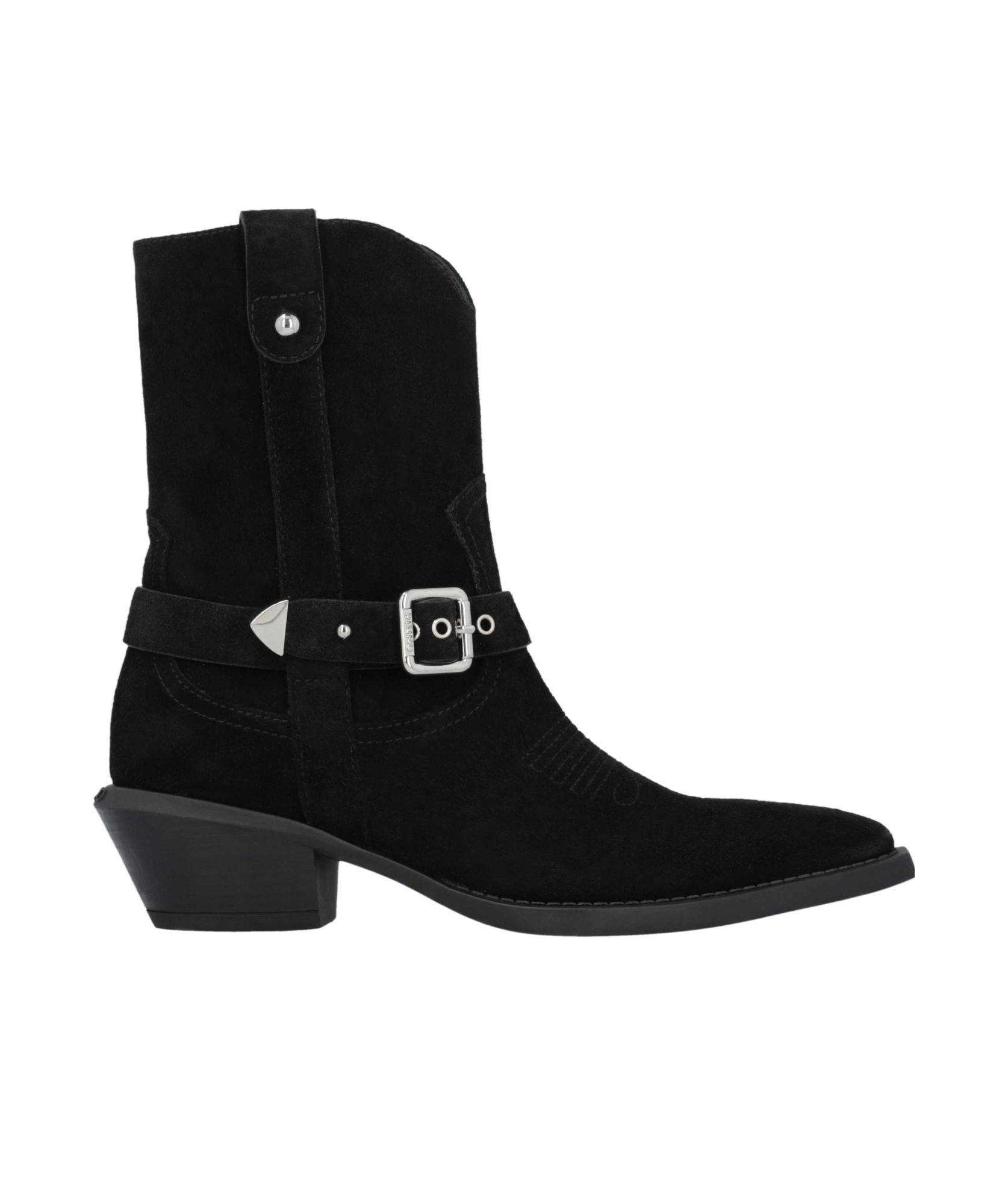 Shop Pinko Tex Suede Ankle Boots In Black