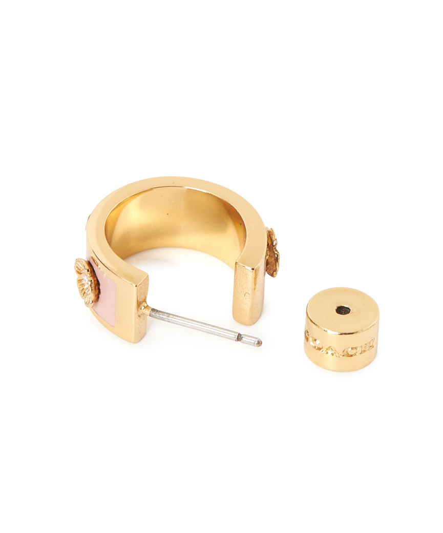COACH TEA ROSE EARRINGS